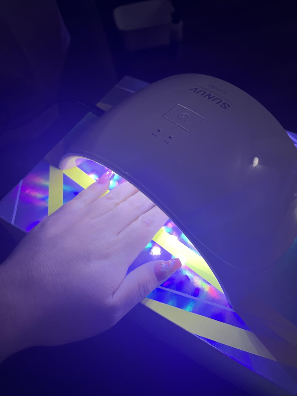 SUNUV UV LED Nail Lamp, UV Light for Gel Nail Polish Dryer SUN9C Pink | Auto Sensor with 2 Timers, Portable for Hands & Feet, Fast Curing Lamp for All Gel Polishes, Easy to Use DIY Manicure at Home customer photo 2