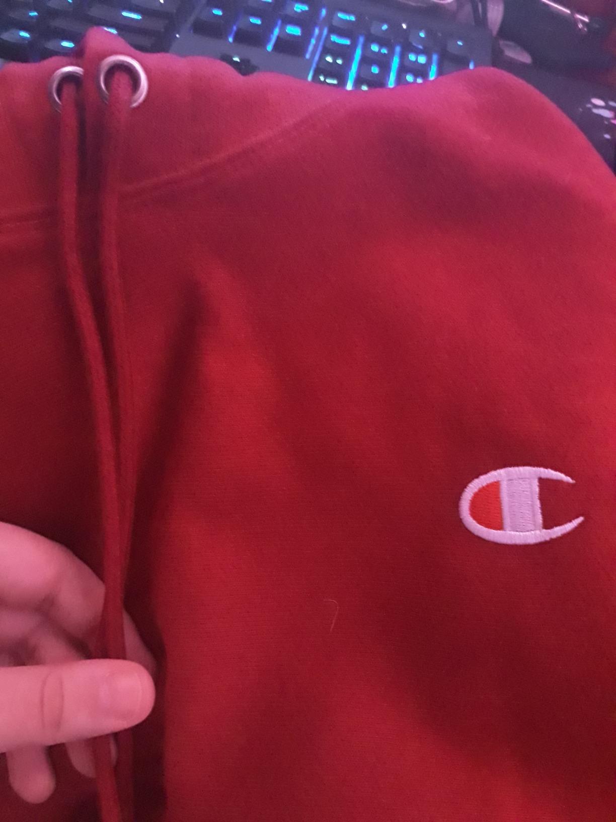 Champion Men's Reverse Weave Pullover, Left Chest CHooded Sweatshirt customer photo 1