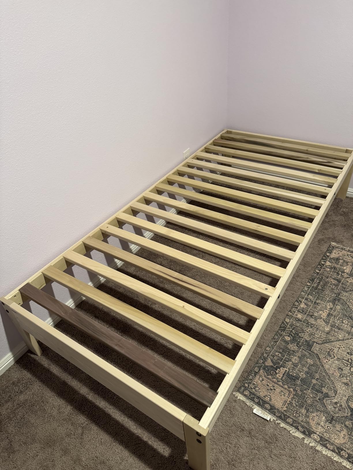 KD Frames Nomad Platform Bed - Twin Bed Frame - Unfinished Wood Bed Frame - Minimalist Swedish Design - Natural Wood Bed - Easy Assembly, No Box Spring Needed - Solid Wood Twin Platform Bed customer photo 2
