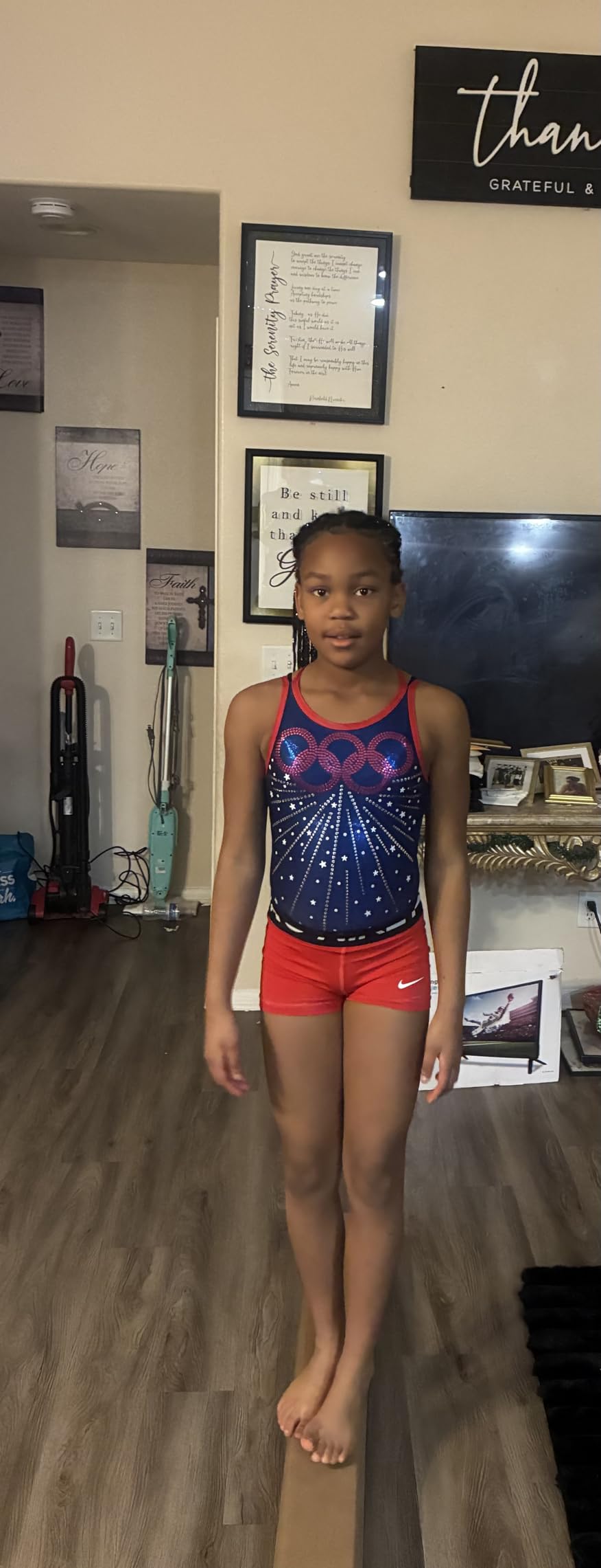 Tumbl Trak 8 Foot Addie Gymnastics Training Suede Balance Beam, High and Low Beam Gymnastics for Home, Non Slip Base, Competition Feel customer photo 2