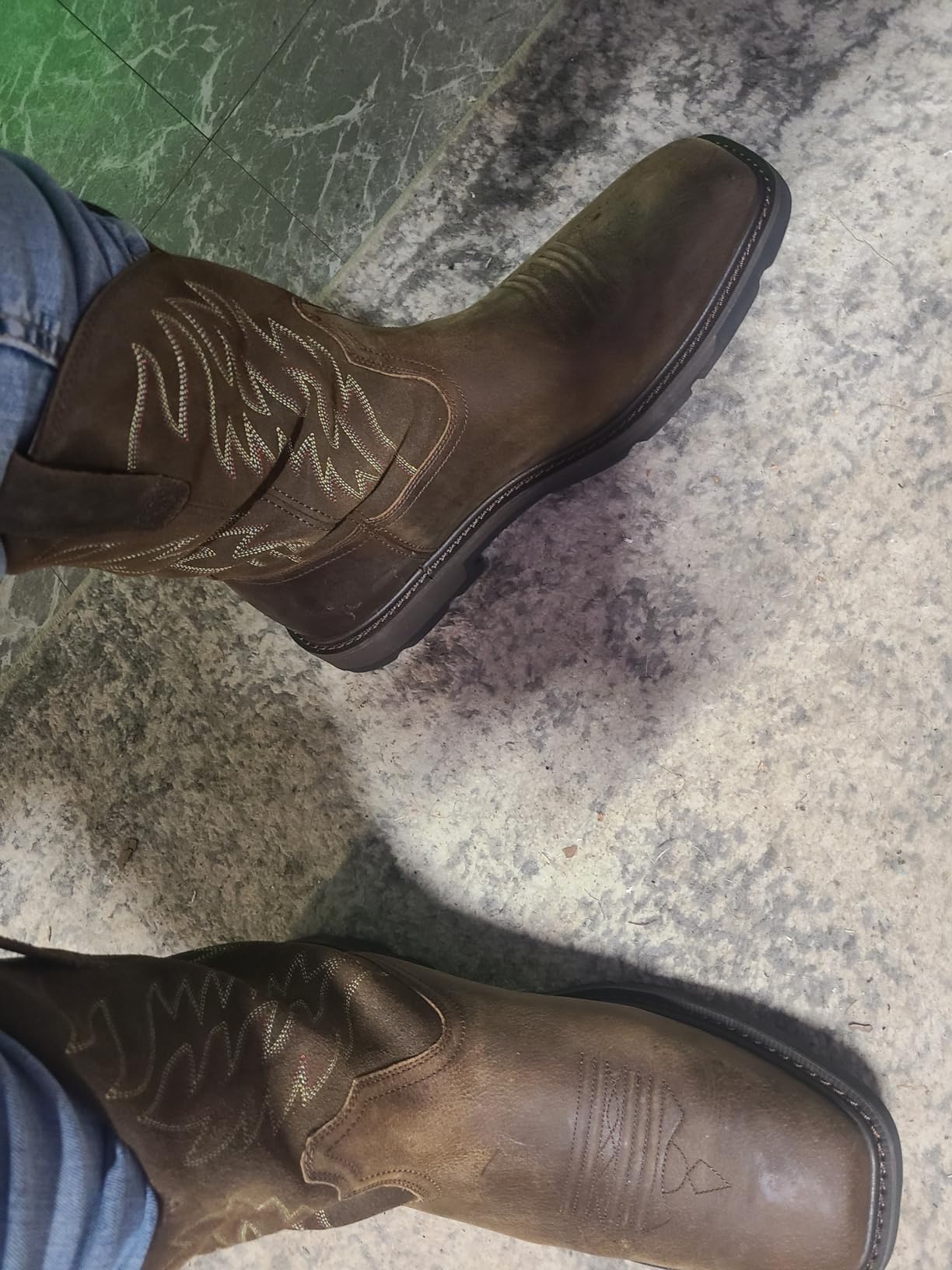 Men's Groundbreaker Wide Square Toe Work Boots customer photo 1