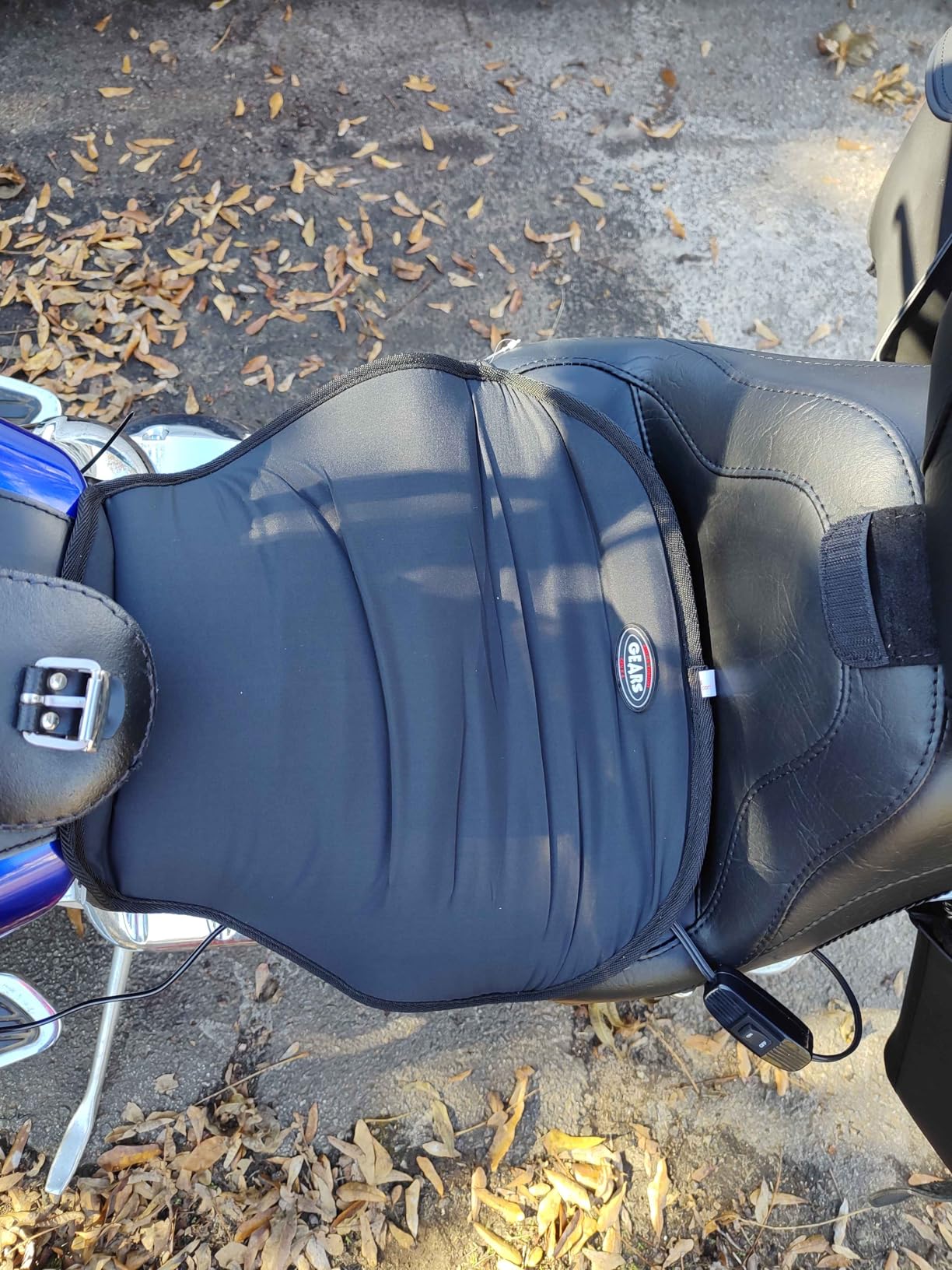 GEARS Heated Seat Pad for Motorcycle, ATV, Scooter & Snowmobile | Universal Fit Heated Seat Pad - Place On Top of Existing Seat | Exterior Warm Seat Cover | 12V Electric Heat Powersport Seat Warmer customer photo 2
