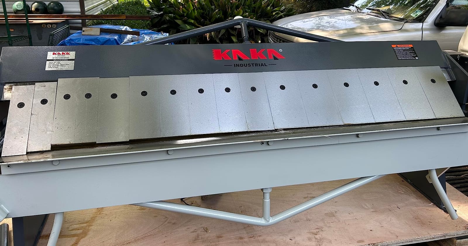 Box and Pan Brake, 50 in 16 Gauge, KAKA INDUSTRIAL BP-1650 | 16-finger forming control | Box brake adjustment setup customer photo 1