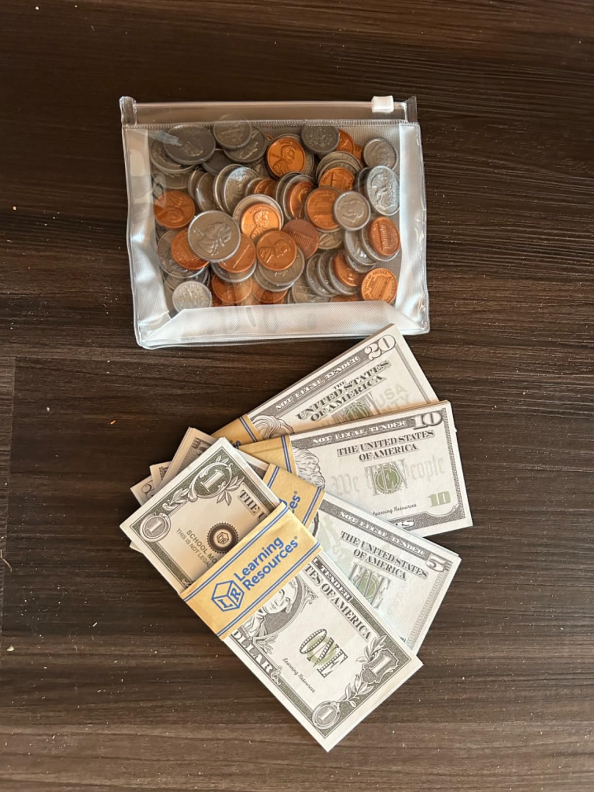 Learning Resources Pretend & Play Money | Kids Cash Register, Dollars, Pretend Classroom Play Sets for Kids, Toy Currency, Toy Dollar Bills customer photo 2