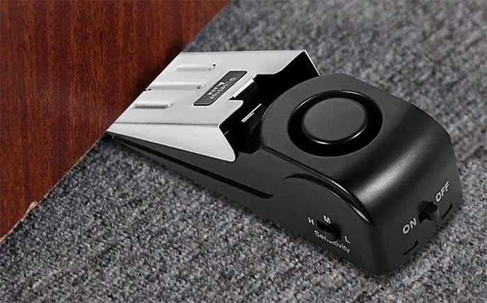 EMDMAK Door Stop Alarm with 120DB Siren Door Stop for Home & Travel (Black) (Pack of 2) customer photo 2