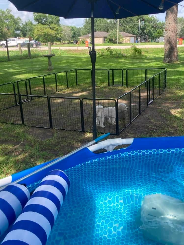Yaheetech Dog Playpen 24in 16 Panels Pet Fence for Indoor Yard RV Camping | Easy Setup, Heavy Duty Rustproof Frame with Secure Latch Door, DIY Layouts, Foldable Storage, for Puppies & Small Dogs customer photo 2