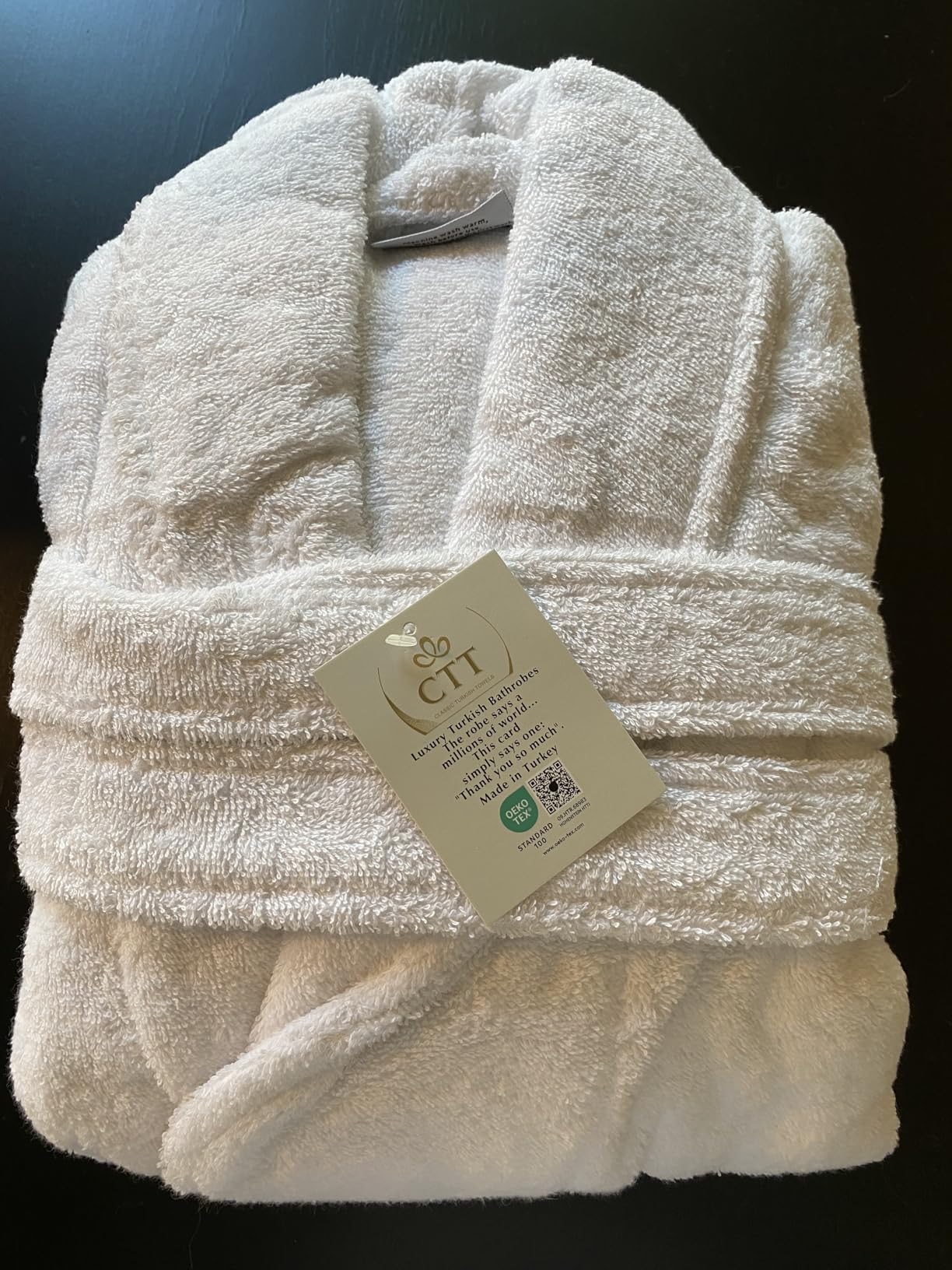 Classic Turkish Towels CTT - Luxury 100% Turkish Cotton Terry Cloth Bath Robe for Women & Men, 400 GSM Soft & Plush Long Robe customer photo 1
