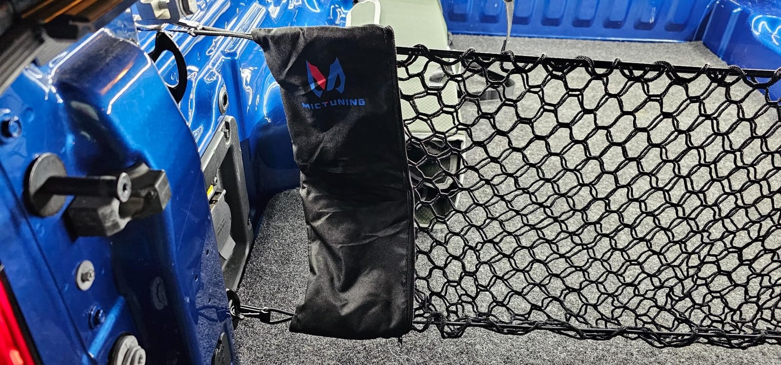 MICTUNING Upgraded 41 x 30 Inch Cargo Net Auto Trunk Rear Cargo Organizer Elastic Mesh Net Holder - Universal Fit for SUV Truck Mini Vans customer photo 1