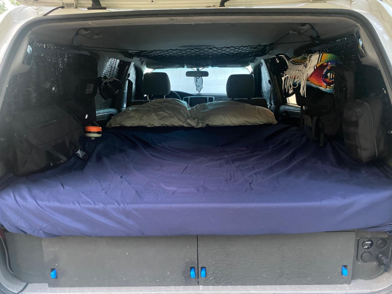 MICTUNING Upgraded 41 x 30 Inch Cargo Net Auto Trunk Rear Cargo Organizer Elastic Mesh Net Holder - Universal Fit for SUV Truck Mini Vans customer photo 2