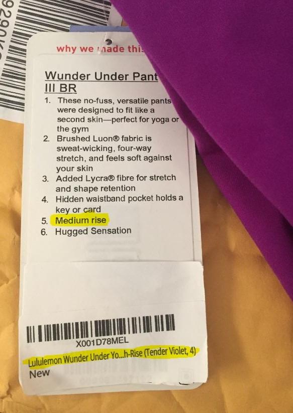 Lululemon Wunder Under Yoga Pants High-Rise customer photo 2
