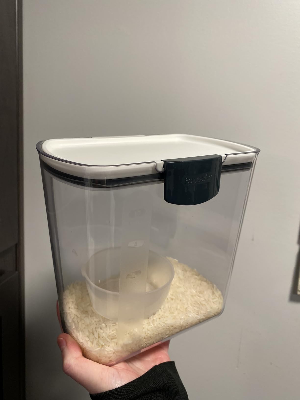 ProKeeper 2.5-Quart Grain Storage Container with Hinged Lid, Clear - BPA-Free, Airtight Seal customer photo 2