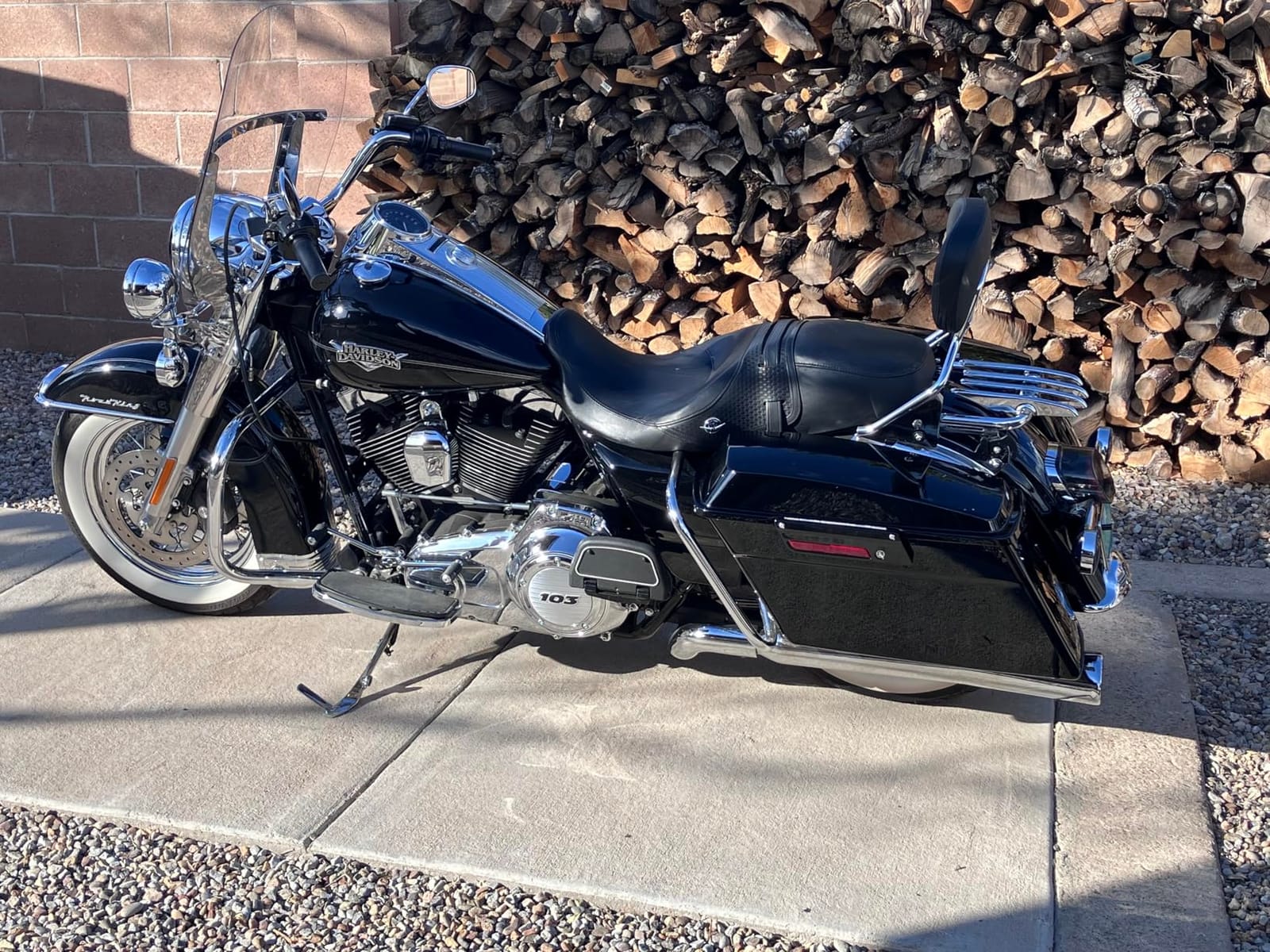 Motorcycle Saddlebags Hard Saddlebags For Harley Touring 1993-2013 | Side Bags Fit For Street Glide Road Glide Electra Glide Road King, ABS Plastic, Vivid Black W/ Black Latches & Liners customer photo 1