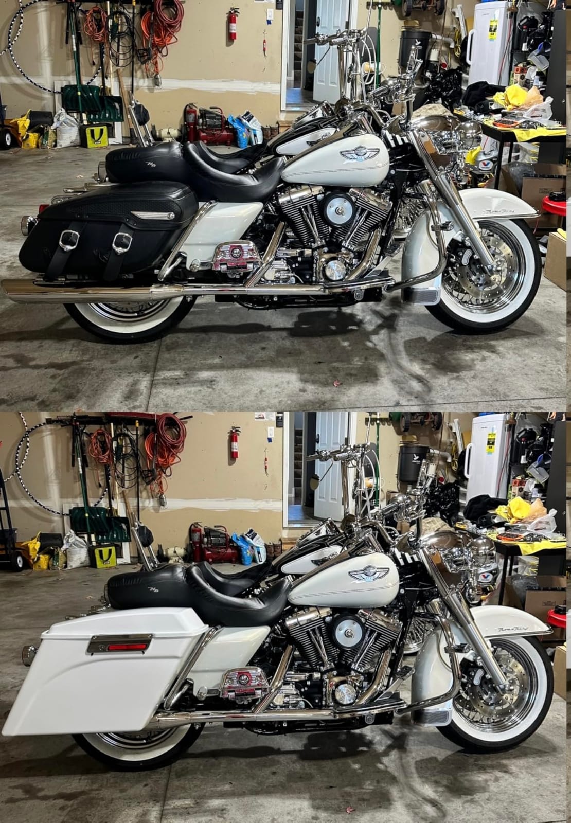 Motorcycle Saddlebags Hard Saddlebags For Harley Touring 1993-2013 | Side Bags Fit For Street Glide Road Glide Electra Glide Road King, ABS Plastic, Vivid Black W/ Black Latches & Liners customer photo 2