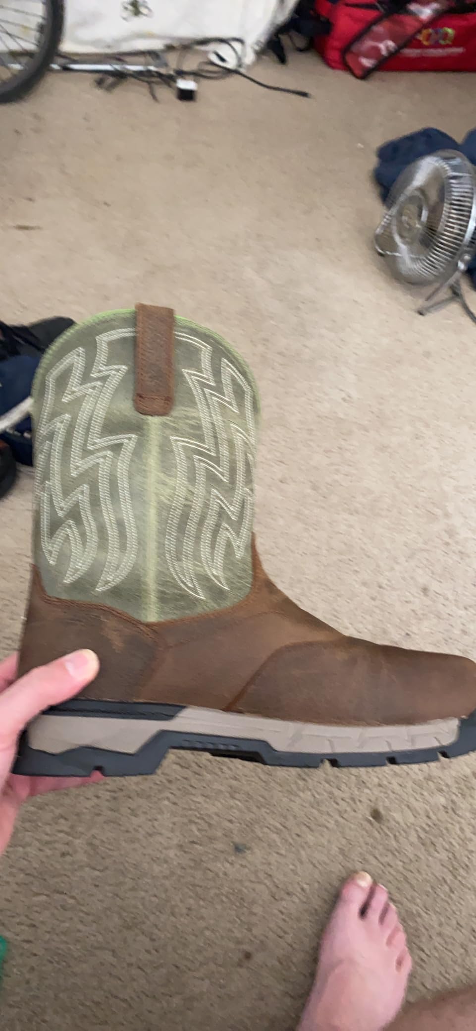 Rebar Flex Western Waterproof Composite Toe Work Boots - Men's Square Toe Western Work Boot customer photo 2