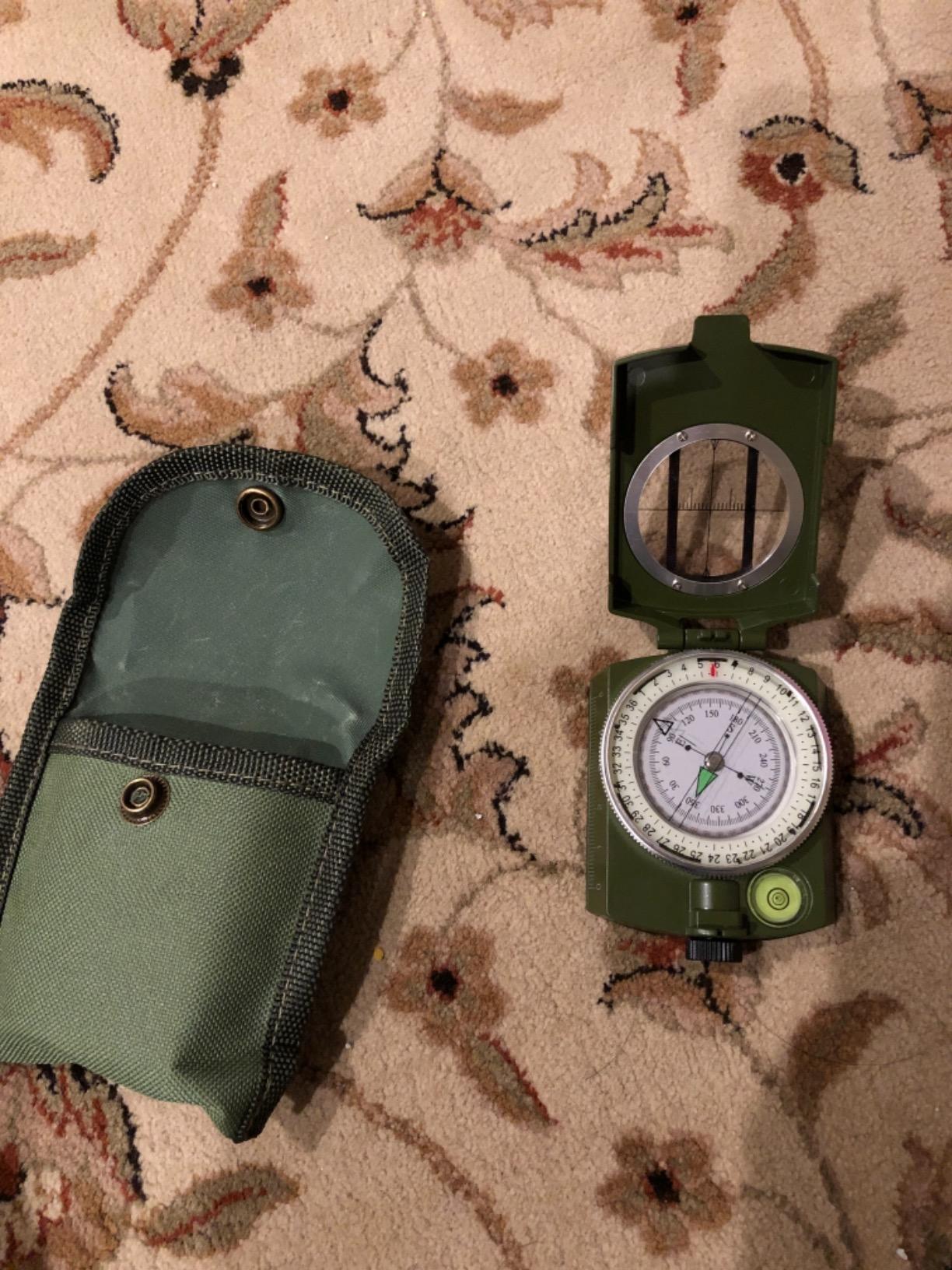 Sportneer Compass: Accurate Durable Lightweight Orienteering Compass with Strap and Carrying Case, Glow in The Dark Waterproof Hiking Essentials for Camping Backpacking, Best Survival Gifts for Kids customer photo 1
