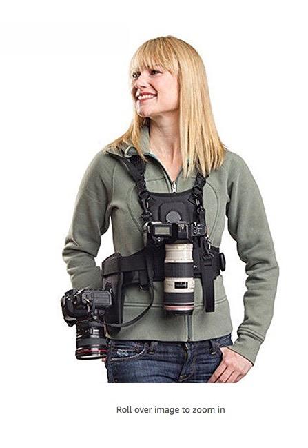 Multi Camera Carrying Chest Harness Vest System with Side Holster and Secure Straps for Canon Nikon Sony Panasonic Olympus DSLR Cameras customer photo 2
