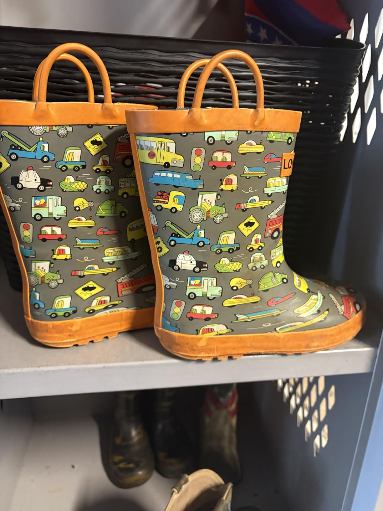 Lone Cone Kids Rain Boots for Girls & Boys - Waterproof Natural Rubber Toddler Rain Boots with Non-Slip Outsole & Easy Pull Handles - Solid, Pattern & Glitter Designs customer photo 1