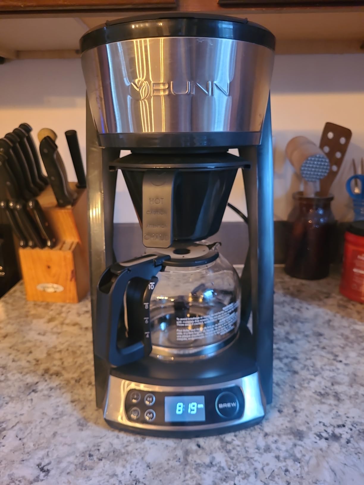 BUNN HB Heat N Brew Programmable Coffee Maker, 10 cup, Stainless Steel, 46500.0003 customer photo 2