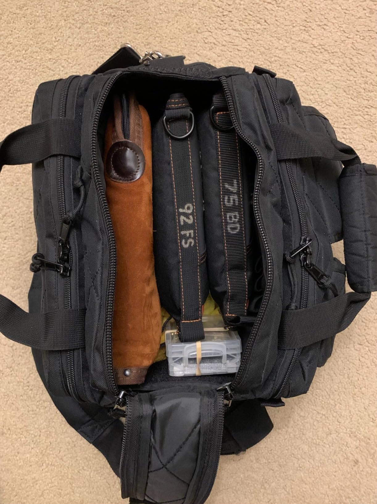Orca Tactical Gun Range Bag for Shooting - 3+ Compact Pistol Revolver Range Bag for Handguns and Ammo - Self Standing Gun Bag - Handguns Bag with Durable Double Stitching Lockable YKK Zippers customer photo 1
