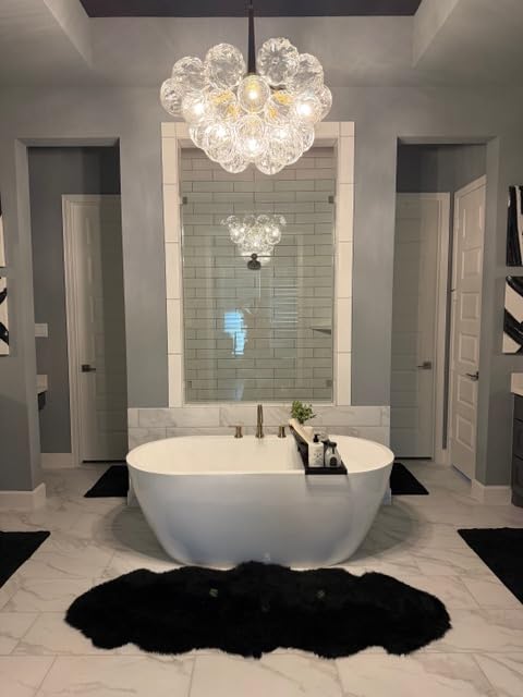 Trending Now Wood Bath Tray - Bathtub Tray for Tub, Expandable Bamboo Bath Tray & Bathtub Caddy with Book Holder, Wine Glass Holder, Phone & Tablet Stand, Spa Bath Accessories, Birthday Gifts for Mom customer photo 1