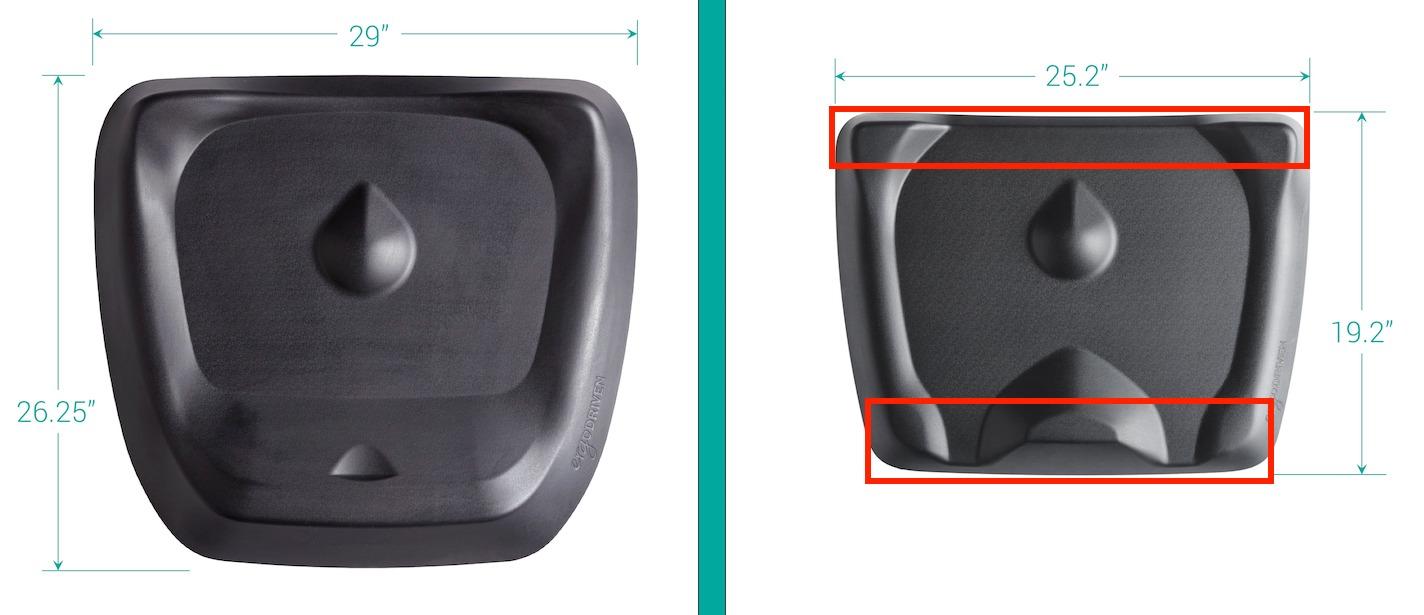 Standing Desk Mat - Topo Mini by Ergodriven | The Smaller Not-Flat Anti-Fatigue Standing Desk Mat with Calculated Terrain | Ultra-Thick Premium Comfort Foam, Durable, No PFAs or PVC | Obsidian Black customer photo 2