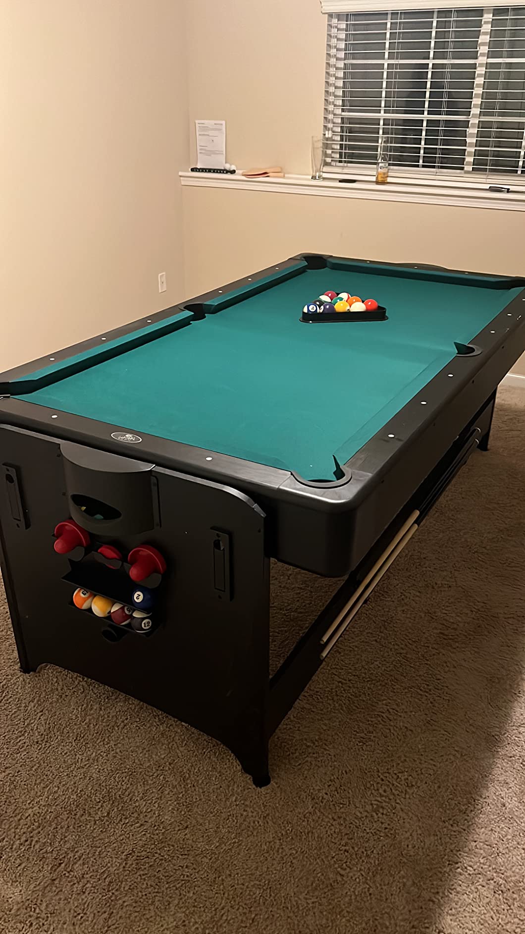 Fat Cat Original 3-in-1 7 Foot Pockey Multi Game Table, Air Hockey Table, Pool Table, and Table Tennis Combo with Accessories customer photo 2