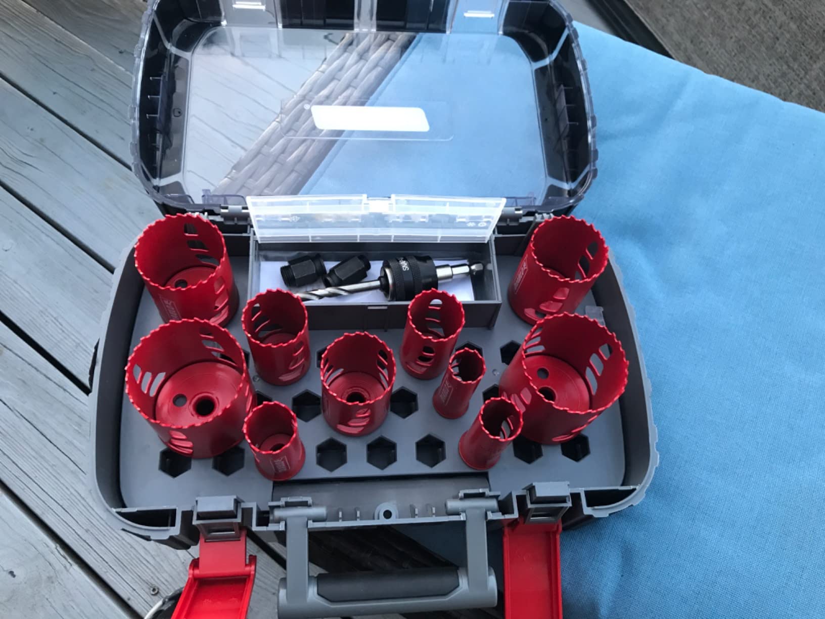 Diablo General Purpose Bi-Metal Hole Saw Set - Fits Snap-Lock Plus System - Includes 10 Saw Cups, 1 Snap-Lock Plus Mandrel, 1 Pilot Bit, and 2 Adapter Nuts - DHS14SGP customer photo 1