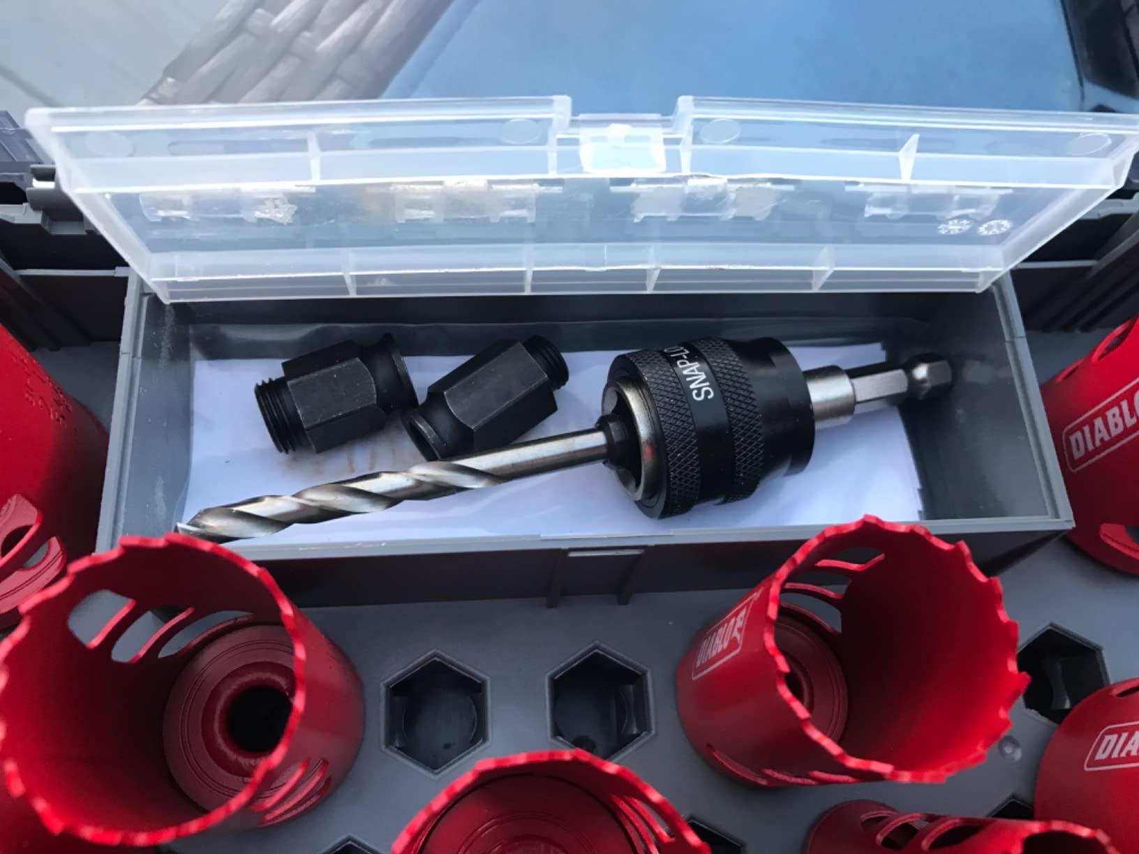 Diablo General Purpose Bi-Metal Hole Saw Set - Fits Snap-Lock Plus System - Includes 10 Saw Cups, 1 Snap-Lock Plus Mandrel, 1 Pilot Bit, and 2 Adapter Nuts - DHS14SGP customer photo 2