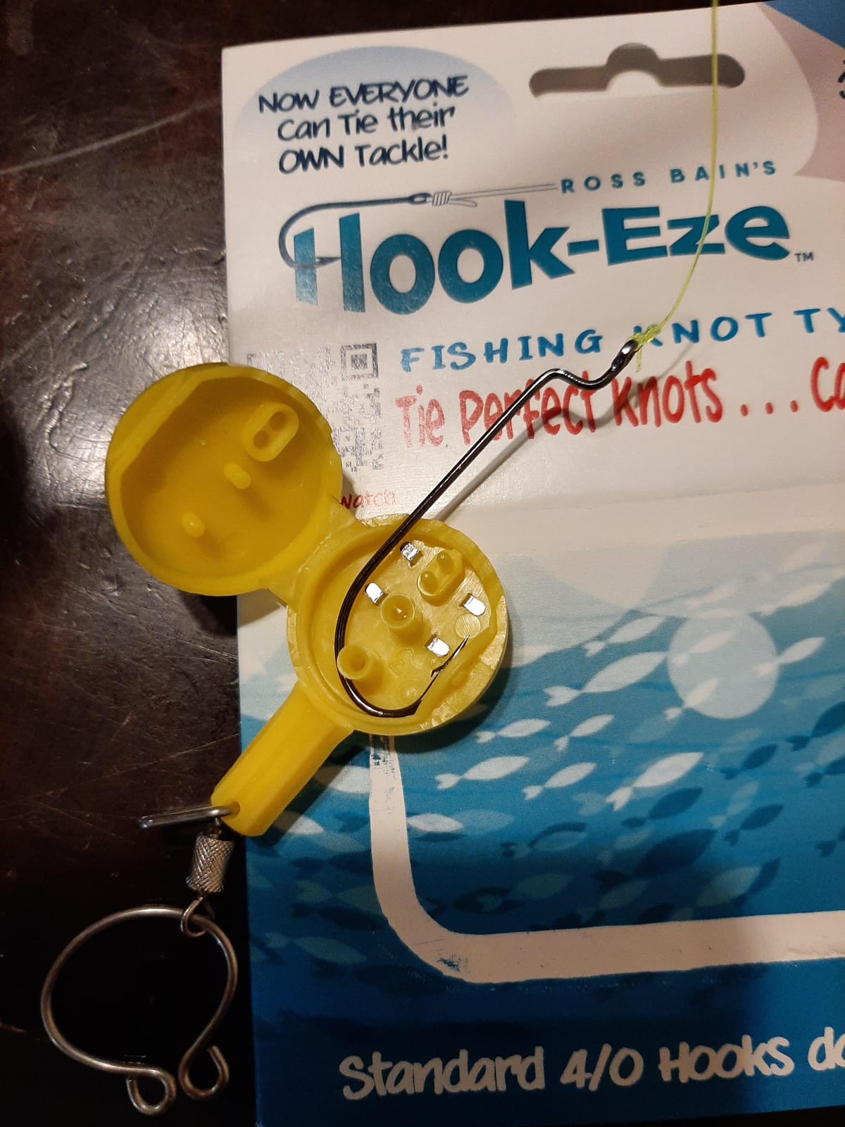 HOOK-EZE Fishing Knot Tying Tool | Protect from Fish Hooks | Tie Fishing Knots Easily | Cool Gadgets for Fishermen | Ice Fly Fishing | Fishing Accessories for Beginner Anglers | Nail Knot Tool customer photo 1