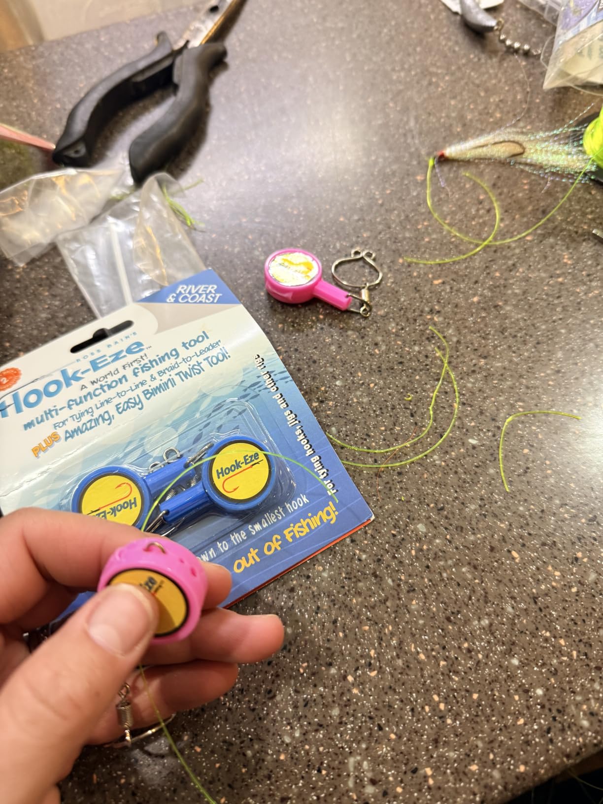HOOK-EZE Fishing Knot Tying Tool | Protect from Fish Hooks | Tie Fishing Knots Easily | Cool Gadgets for Fishermen | Ice Fly Fishing | Fishing Accessories for Beginner Anglers | Nail Knot Tool customer photo 2