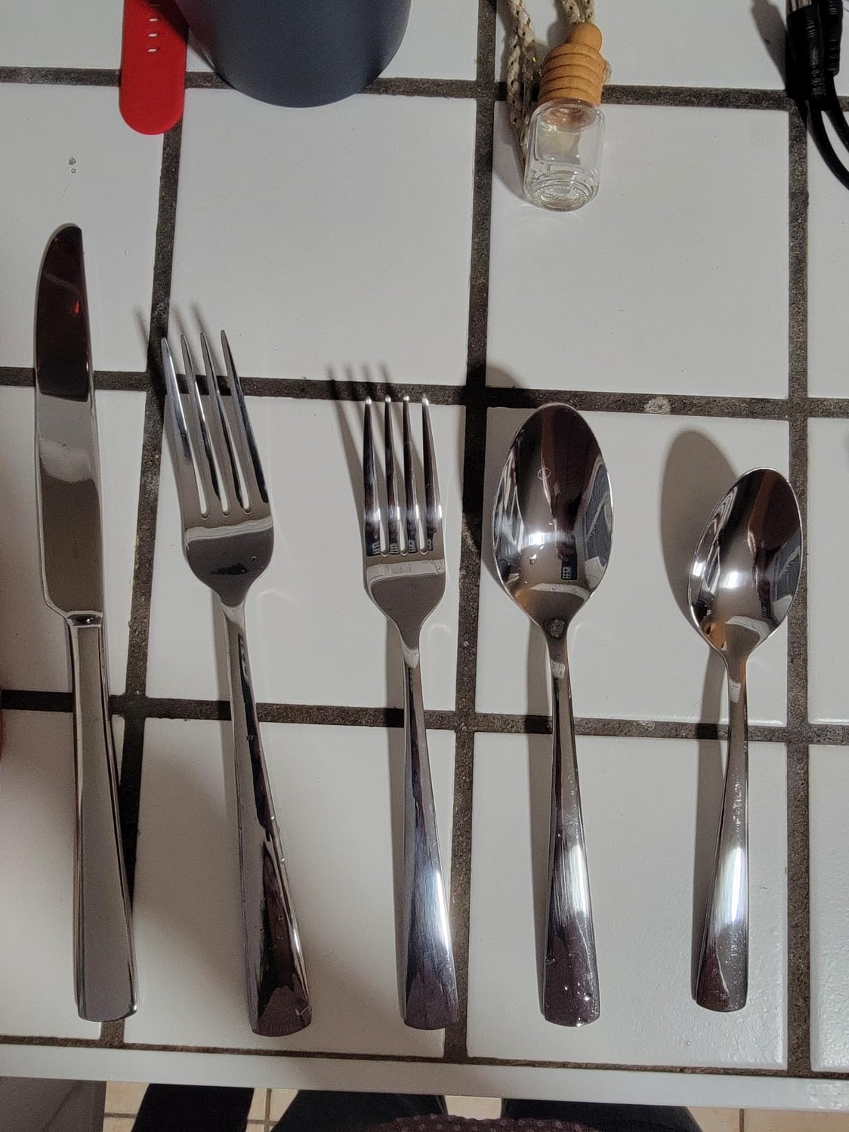 Silverware Set for 8, 45 Piece Stainless Steel Kitchen Utensils Cutlery Set | Gift Package for Wedding Housewarming, Heavy-Duty Steak Knife Fork and Spoon, Dishwasher Safe, Ergonomic Design, Flatware Set customer photo 2