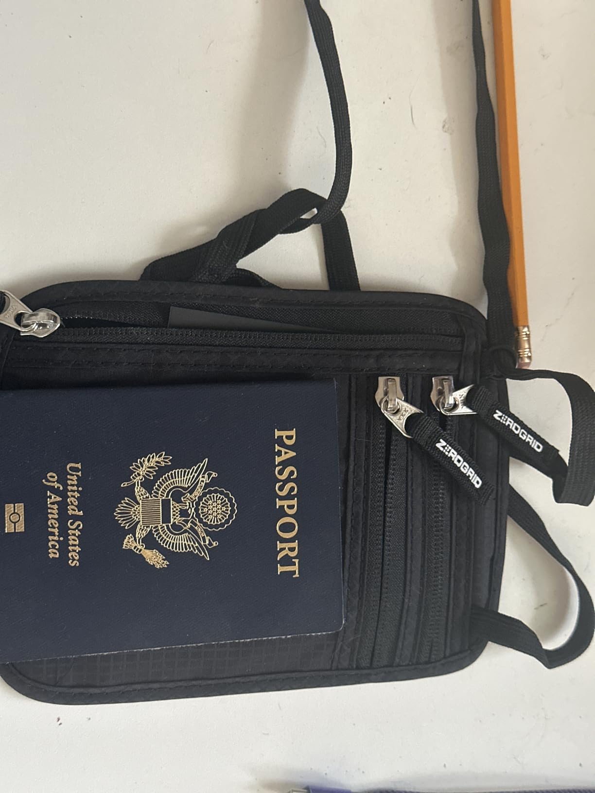 Peak Gear RFID Neck Wallet - The Original Travel Pouch with Adjustable Crossbody Strap + Theft Protection and Lost & Found Service | Black customer photo 2