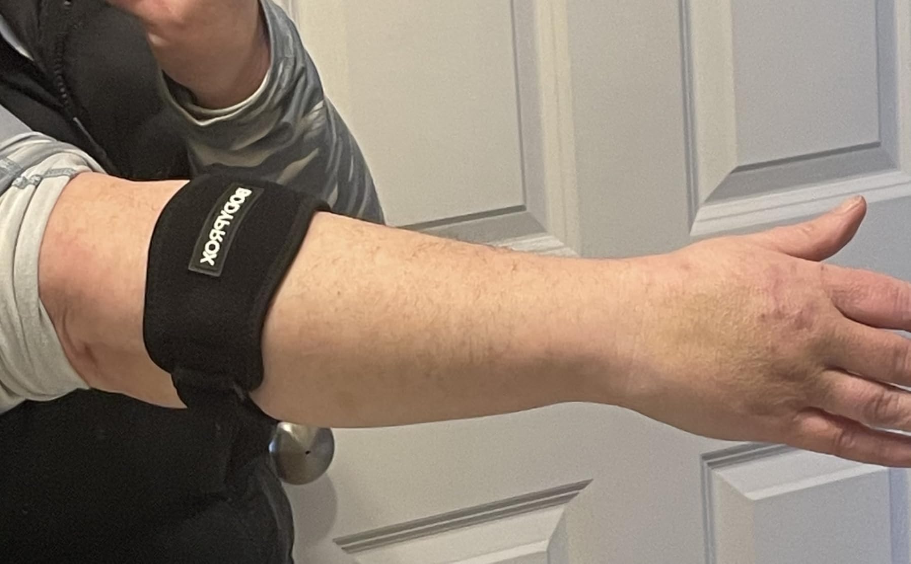 Bodyprox Elbow Brace 2 Pack for Tennis & Golfer's Elbow Pain Relief | Adjustable compression strap helps ease forearm stress from sports, workouts, work, and daily tasks. customer photo 1