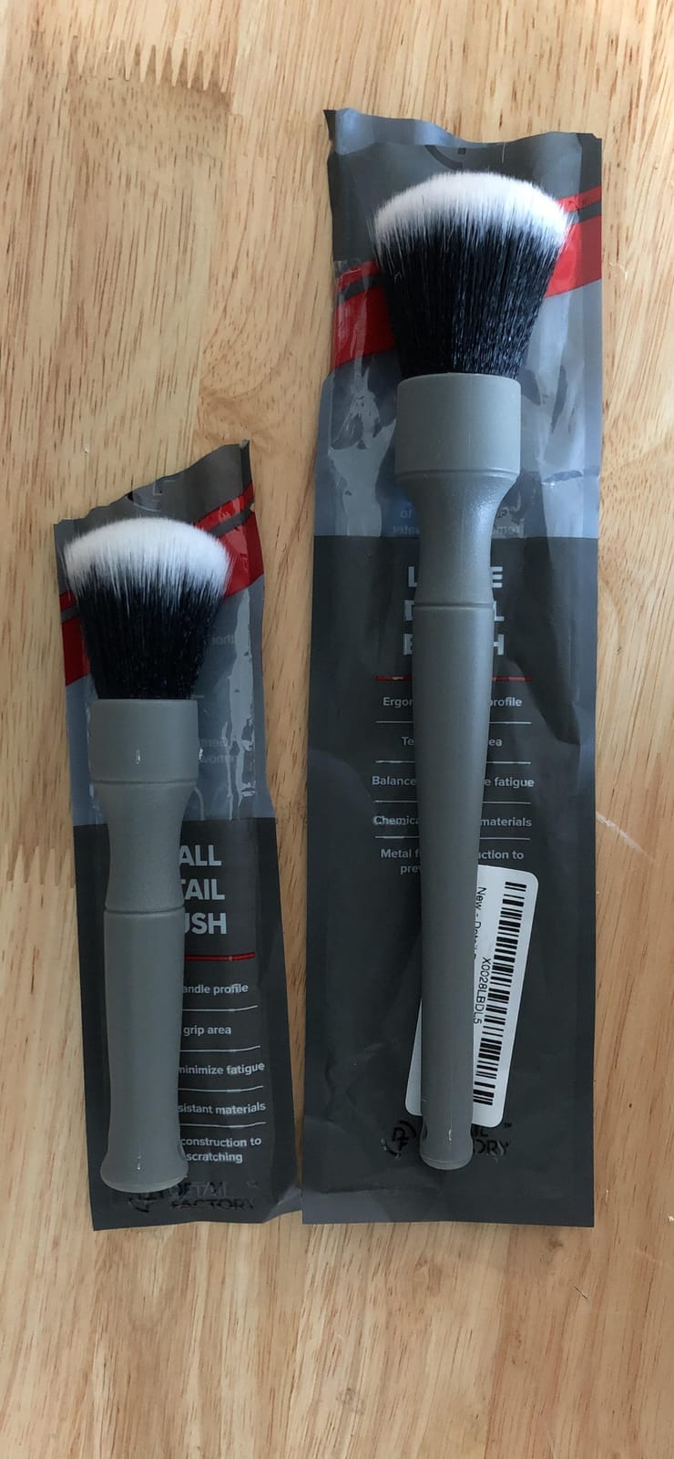 Detail Factory - Synthetic Detailing Brush Set - Ultra-Soft Interior Car Cleaning Brushes for Screens, Emblems, & Tight Spaces - Gray customer photo 1