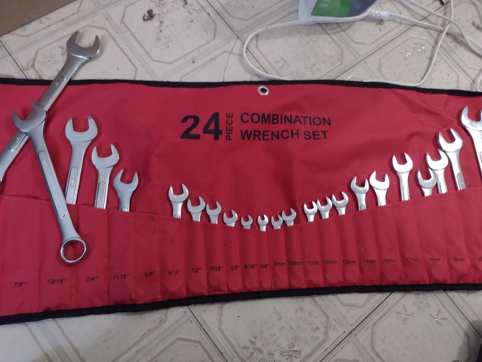 24-Piece All-Purpose Master Combination Wrench Set with Roll-up Pouch | SAE 1/4