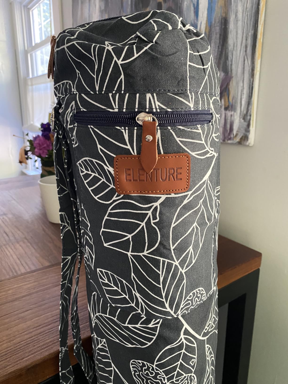 Yoga Mat Bag for Women & Men, Full-Zip Canvas Pilates Bag with Pockets | Lightweight Yoga Mat Carrier with Adjustable Shoulder Strap, Fits 1/4 & 1/3 Inch Thick Mats, for Studio Gym Travel Workout customer photo 2