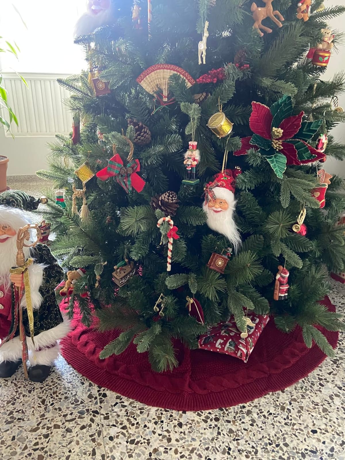 Knit Christmas Tree Skirts, Neutral Tree Skirt, Cozy Christmas Decorations customer photo 1