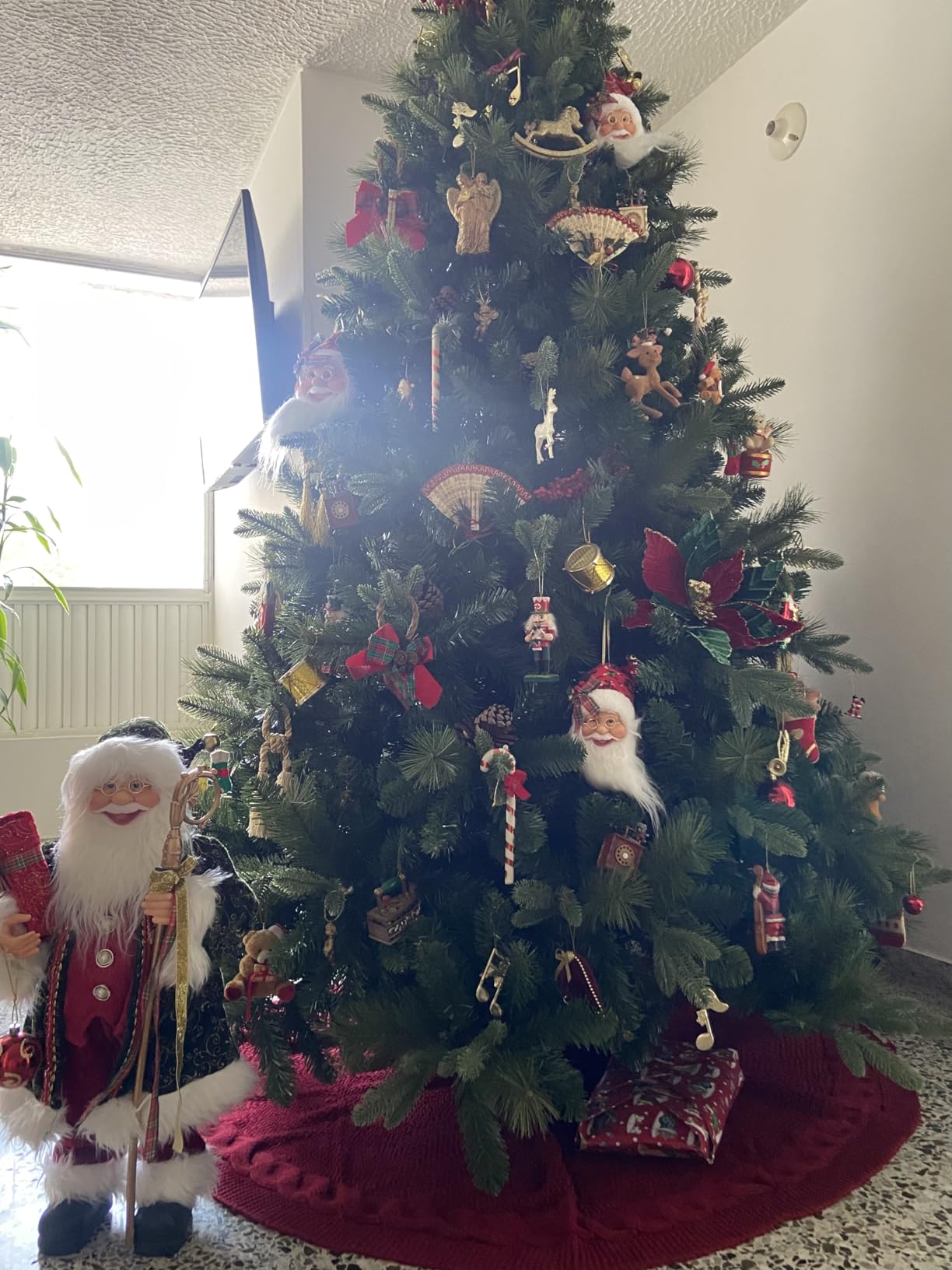 Knit Christmas Tree Skirts, Neutral Tree Skirt, Cozy Christmas Decorations customer photo 2
