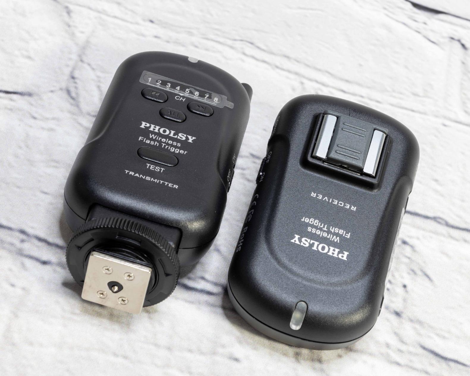 PHOLSY Wireless Flash Trigger Kit Remote Speedlite Trigger, Compatible with Canon Nikon Panasonic Olympus Fujifilm Pentax Samsung Sony Cameras and Flash customer photo 2
