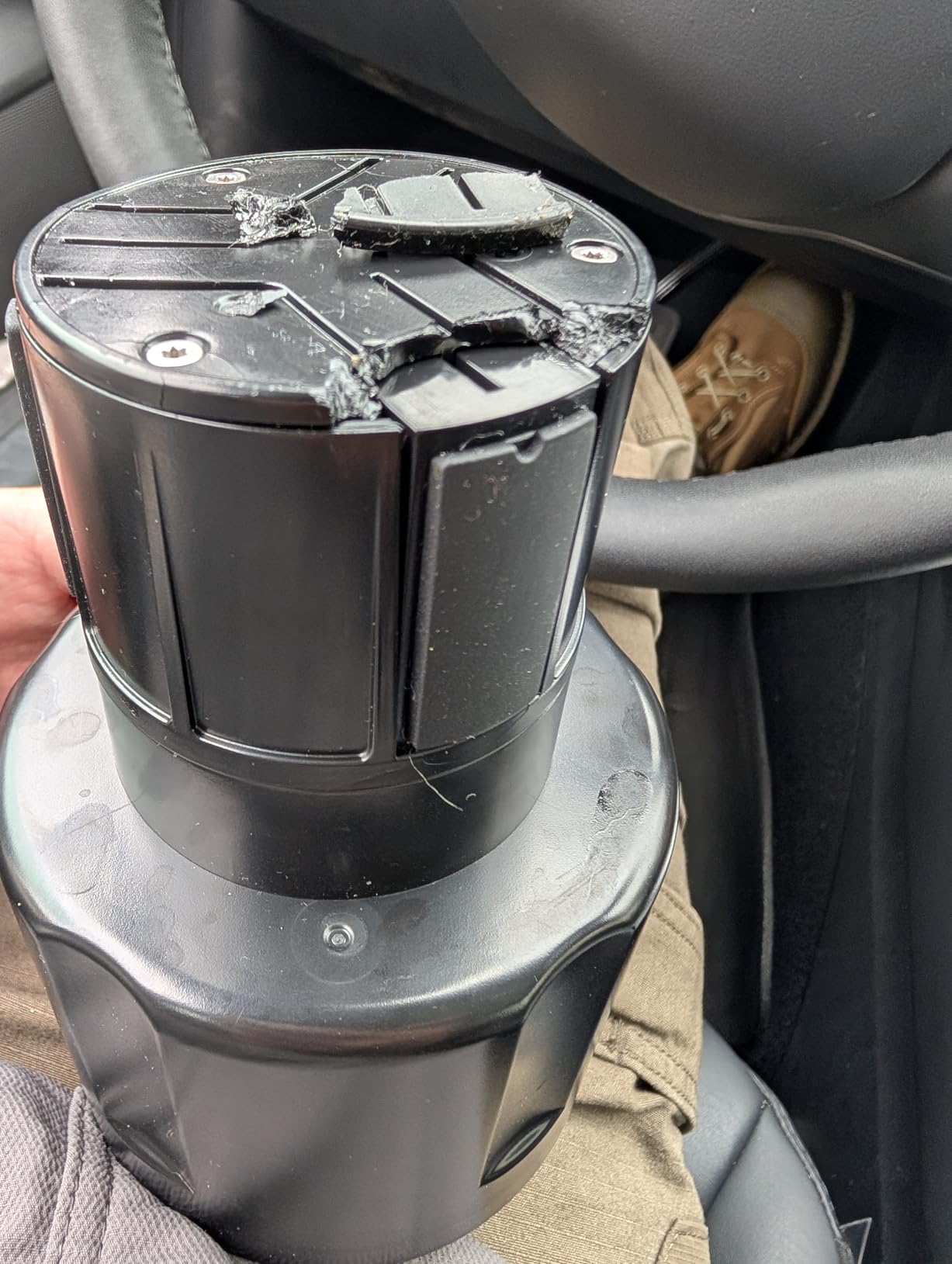 Swigzy Car Cup Holder Expander Adapter for Large Water Bottles - [Patented & Upgraded] - Holds: Hydro-Flask, Yeti, Nalgene, Owala, 32-40oz - Adjustable Expandable Insert Extender - Universal customer photo 1