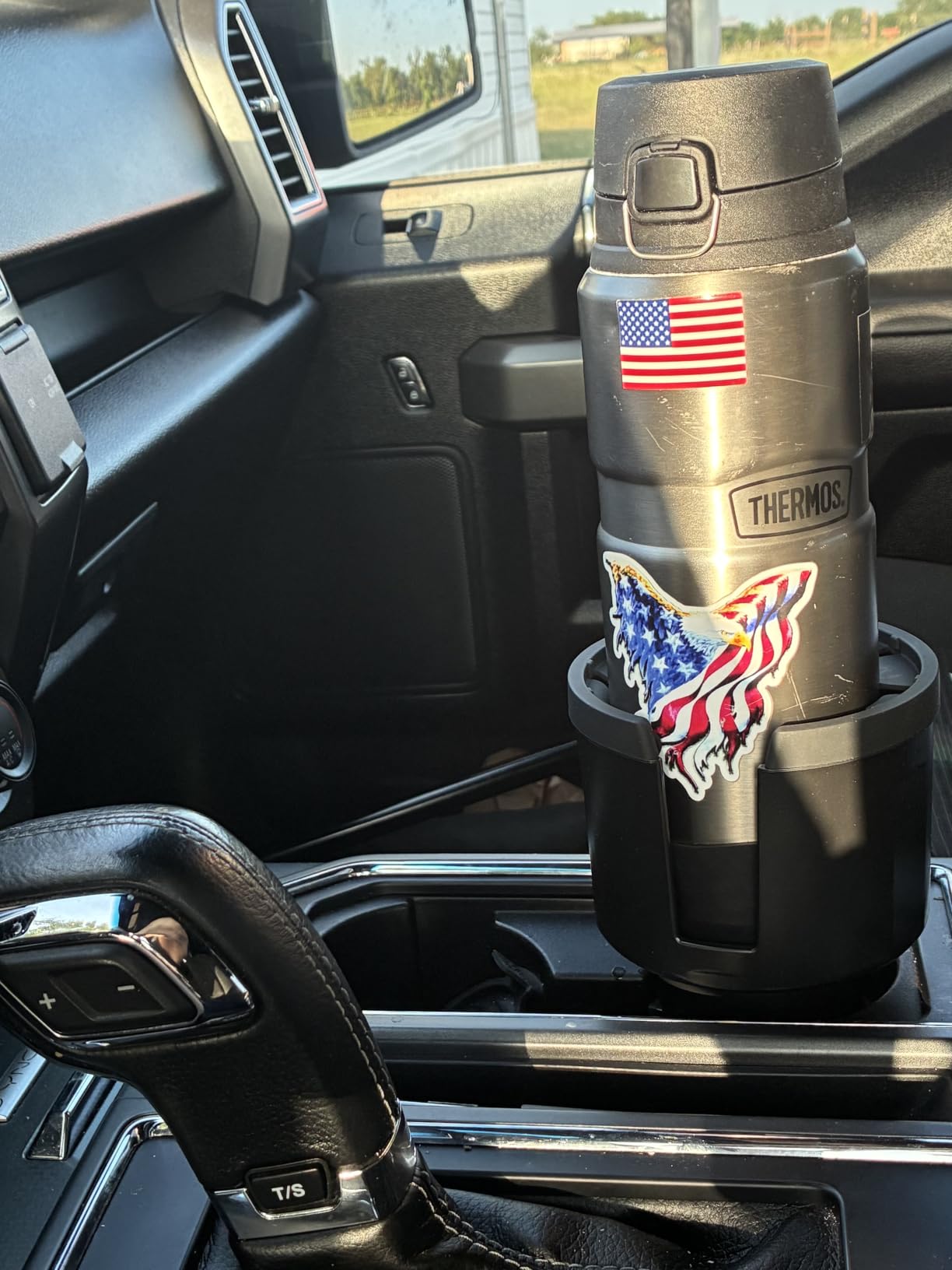 Swigzy Car Cup Holder Expander Adapter for Large Water Bottles - [Patented & Upgraded] - Holds: Hydro-Flask, Yeti, Nalgene, Owala, 32-40oz - Adjustable Expandable Insert Extender - Universal customer photo 2
