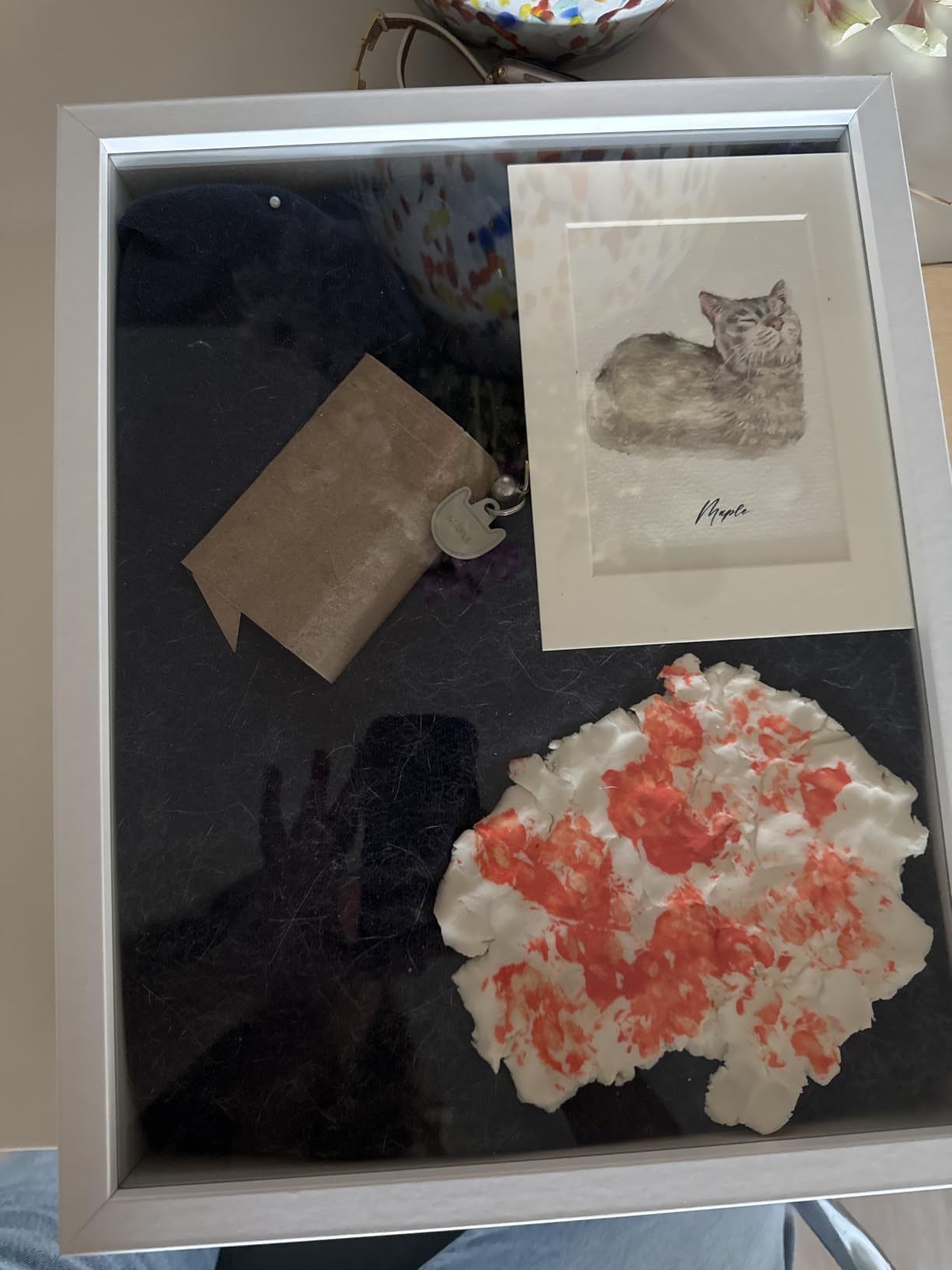 Americanflat 11x14 Shadow Box Frame with Shatter-Resistant Glass - Silhouette Collection - Large Shadow Box Display Case for Tabletop and Wall Display - Black with Soft Felt Back customer photo 2