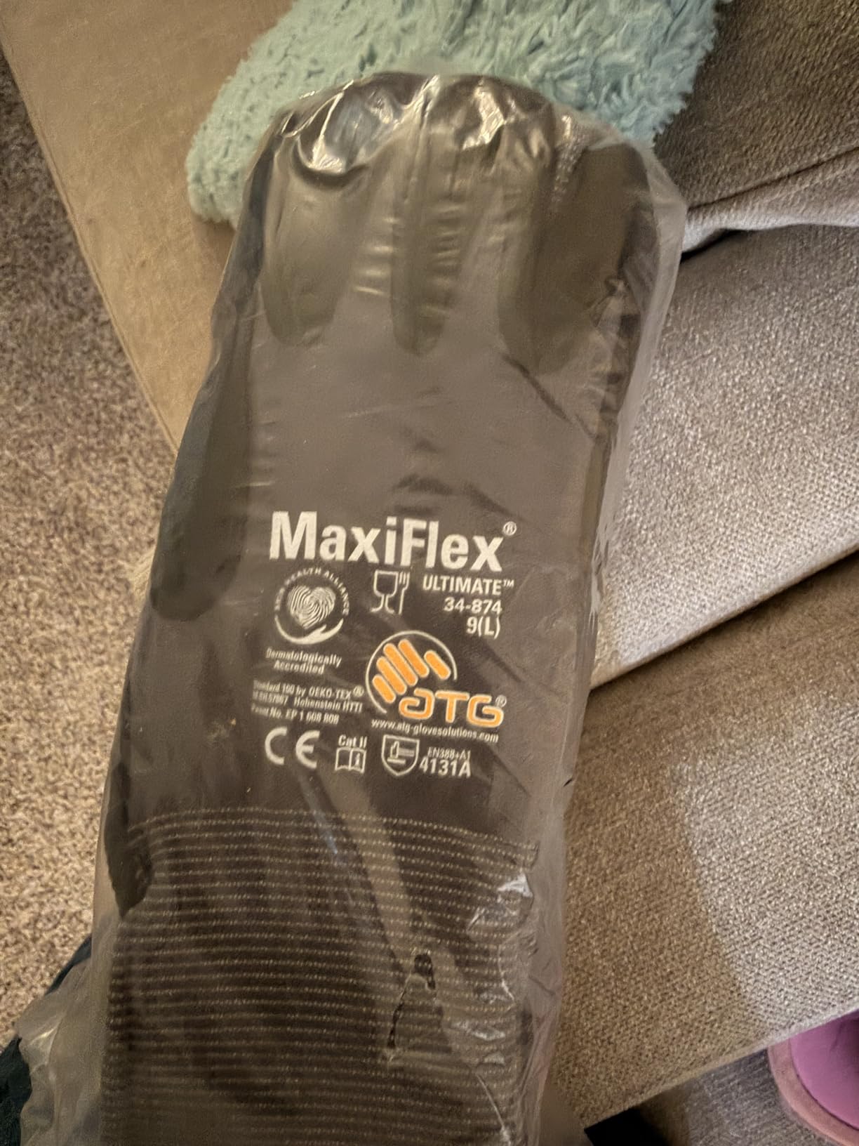 MaxiFlex Seamless Knit Nylon Gloves with Nitrile Coat and Micro Foam Grip on Palm and Fingers Cut Resistance customer photo 2