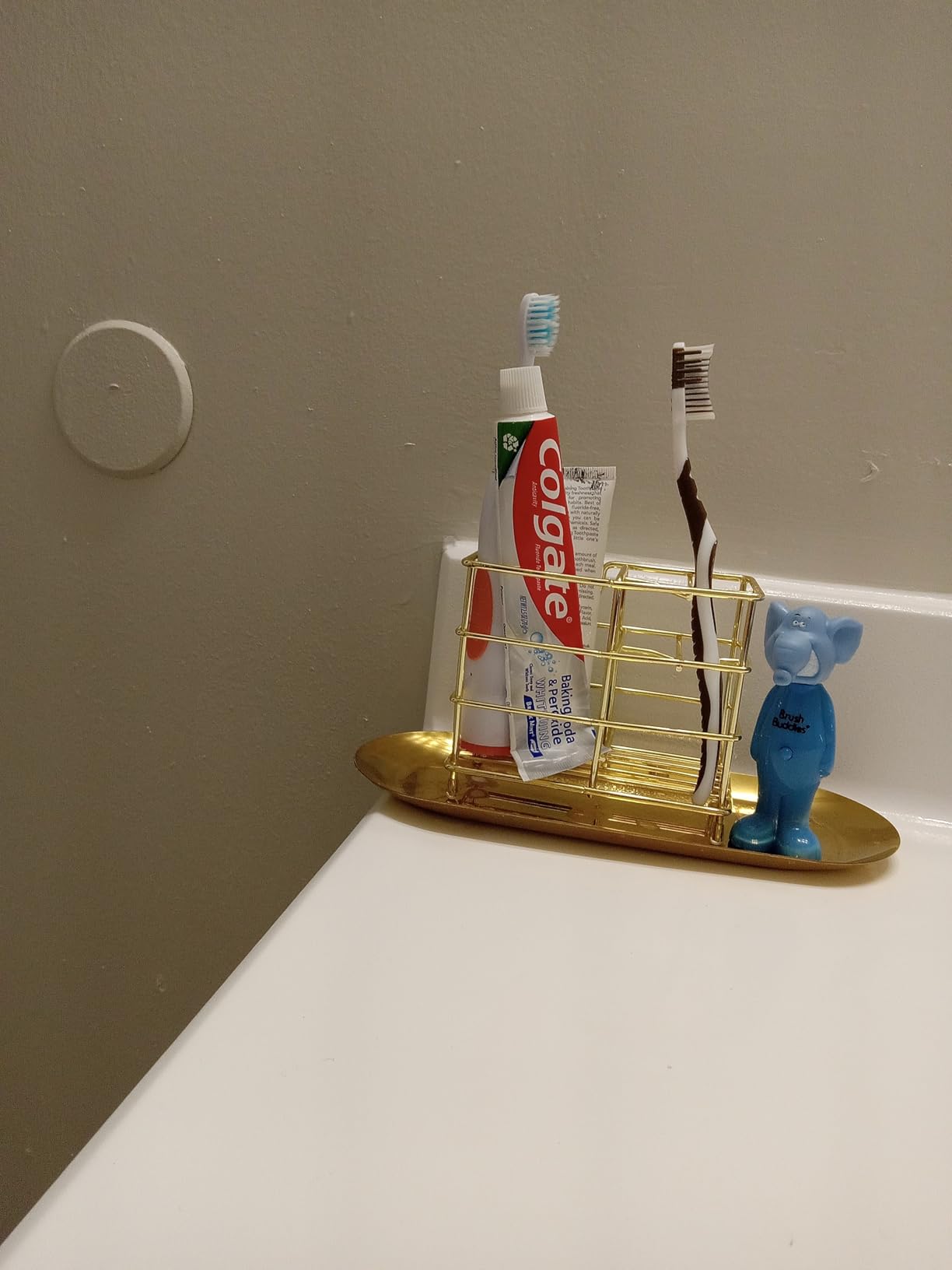 HBlife Toothbrush Holders for Bathroom, 5 Slots Silver Stainless Steel Bathroom Accessories Organizer customer photo 1