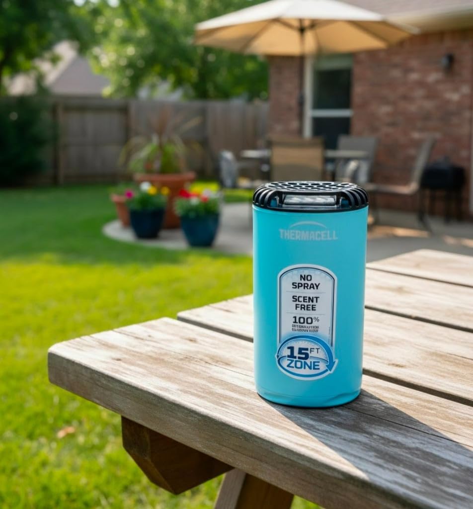 Thermacell Fuel-ZoneGuard Base Patio Shield Mosquito Repeller, Glacial Blue customer photo 2