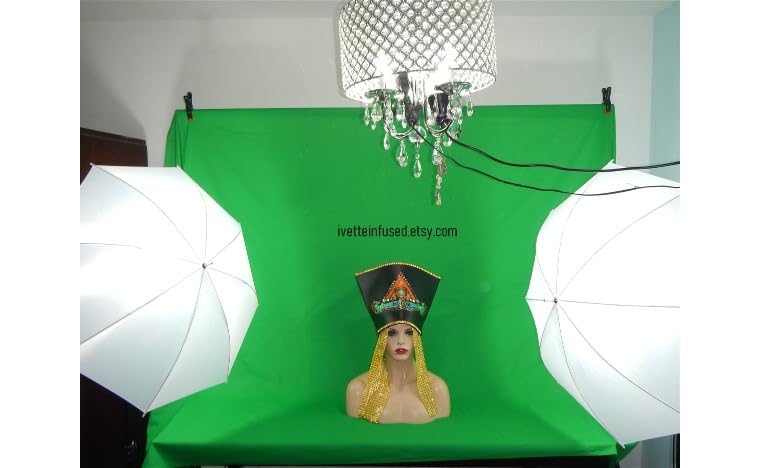 EMART 8.5 x 10ft Green Screen Backdrop Kit with Tripod Stand, Photography Background Support System with Cotton Muslin Chromakey Backdrop for Studio, Video and Live Streaming customer photo 1