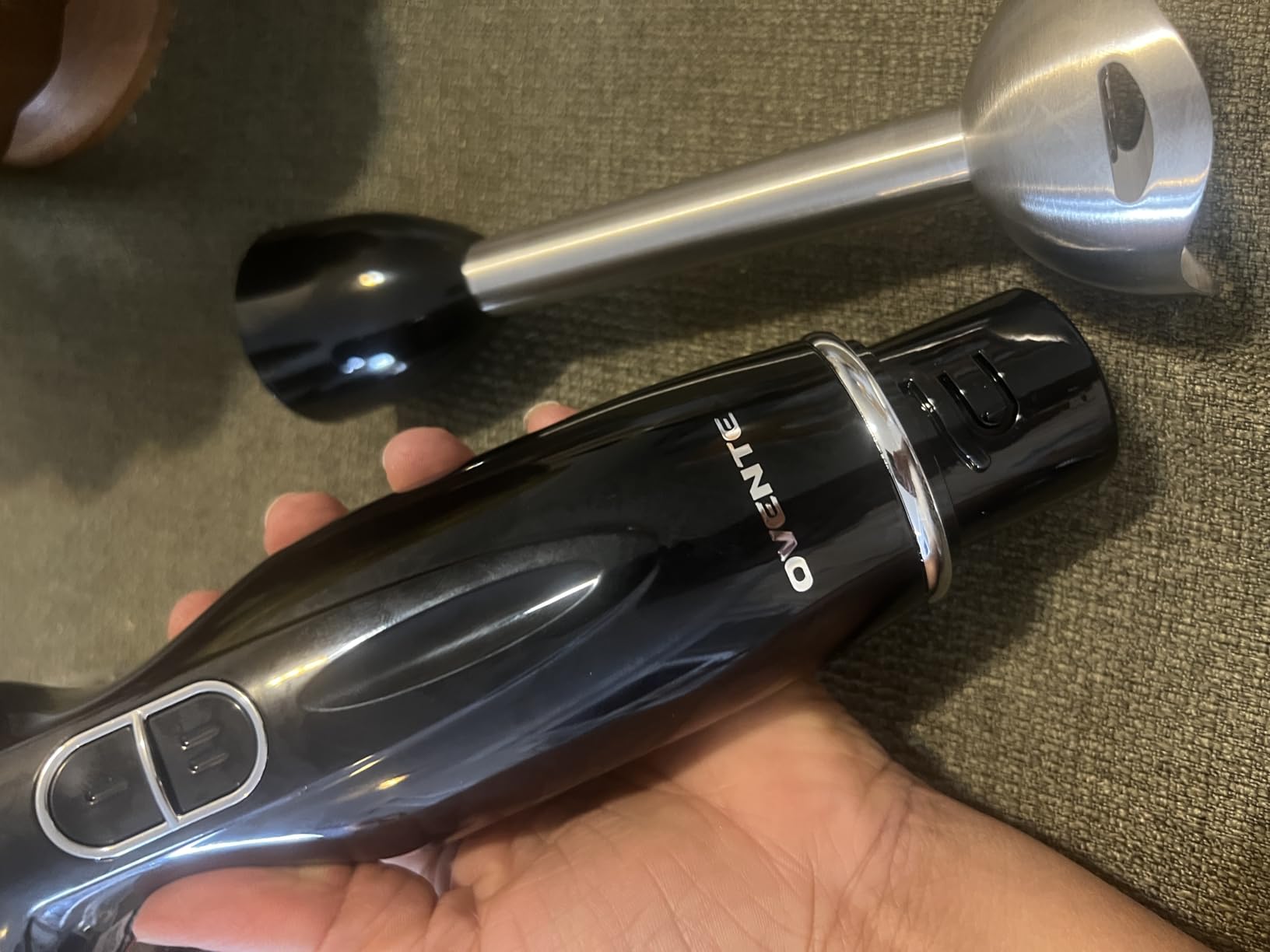 OVENTE Electric Corded Hand Blender, 300W with 2 Mixing Speeds Black HS560B customer photo 2