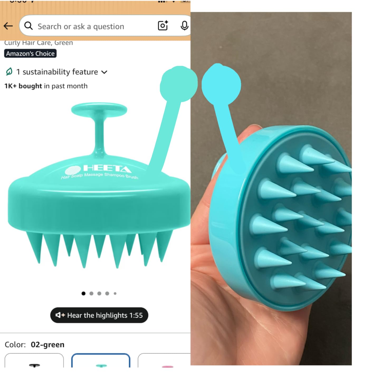 HEETA Scalp Massager customer photo 1