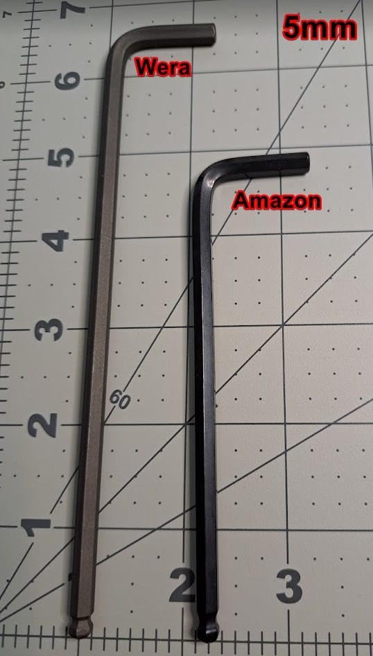 Amazon Basics Hex Key Allen Wrench, Long Arm, Ball End, Metric and Standard Sizes, Chrome Vanadium Steel, 26-Piece with Storage Case customer photo 1