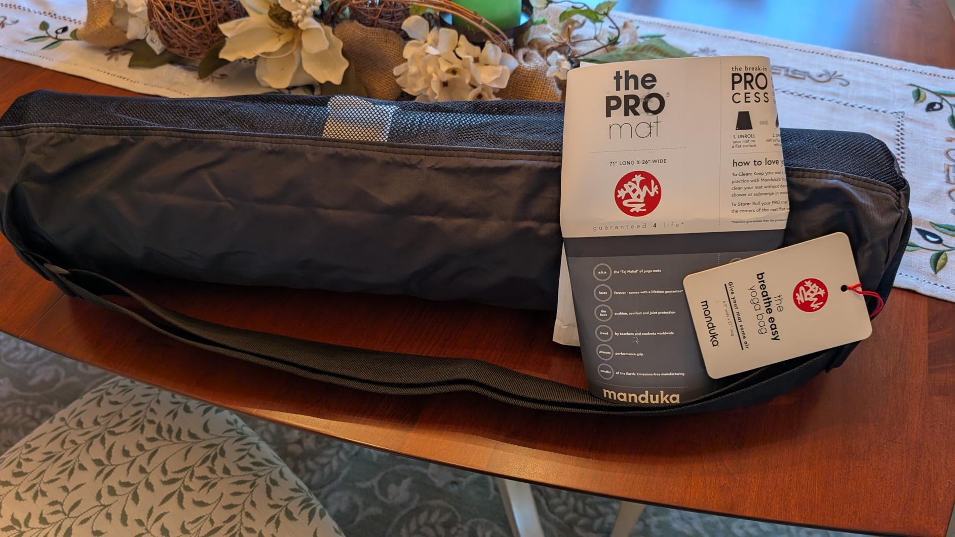 Manduka Breathe Easy Full Zip Yoga Mat Carrier Bag - With Pocket, Adjustable Strap, Suitable for Most Yoga Mats customer photo 2